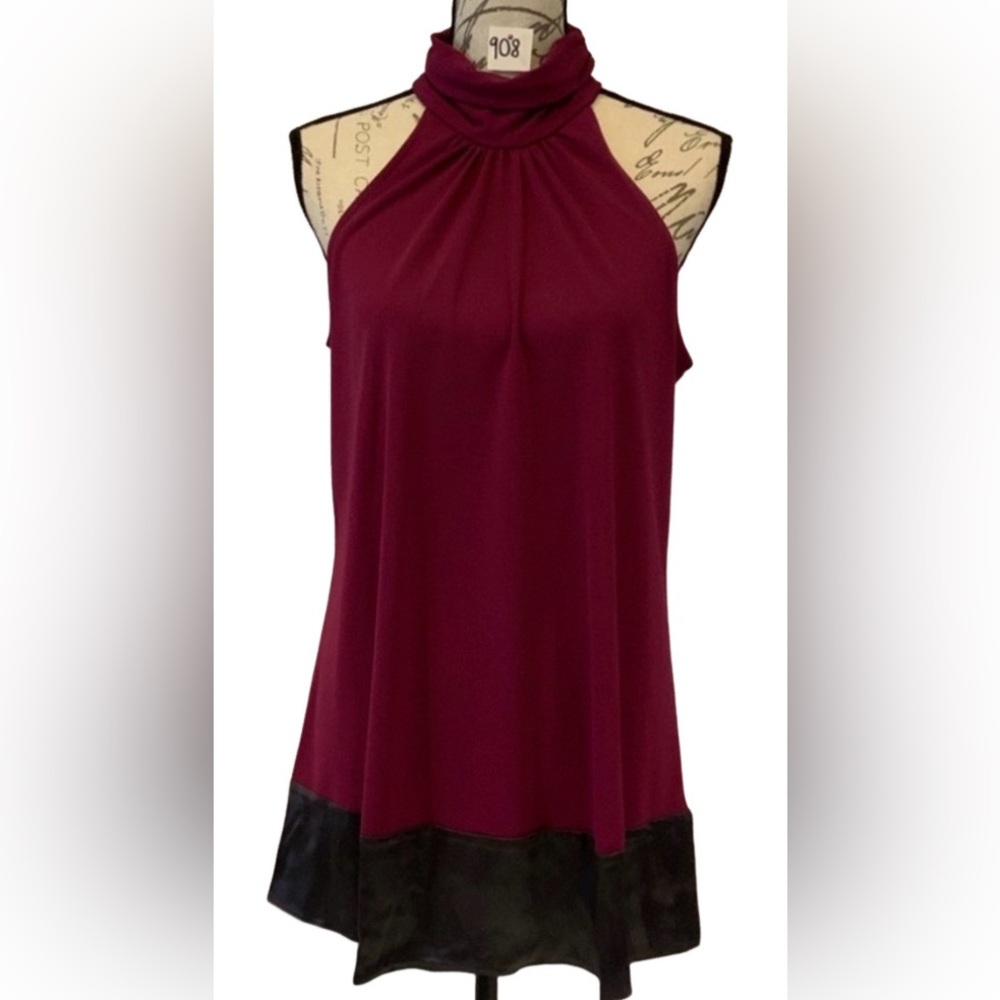 NWT-INC International Concepts “Be Mysterious” Boysenberry Grey halter top
